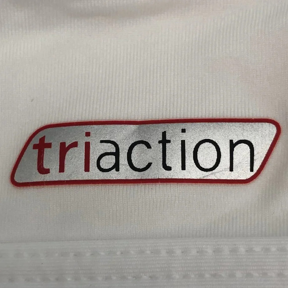 Triumph Triaction Activewear Nylon Sports Bra White Blk Grey Sz 34/75B NWOT - Picture 10 of 11